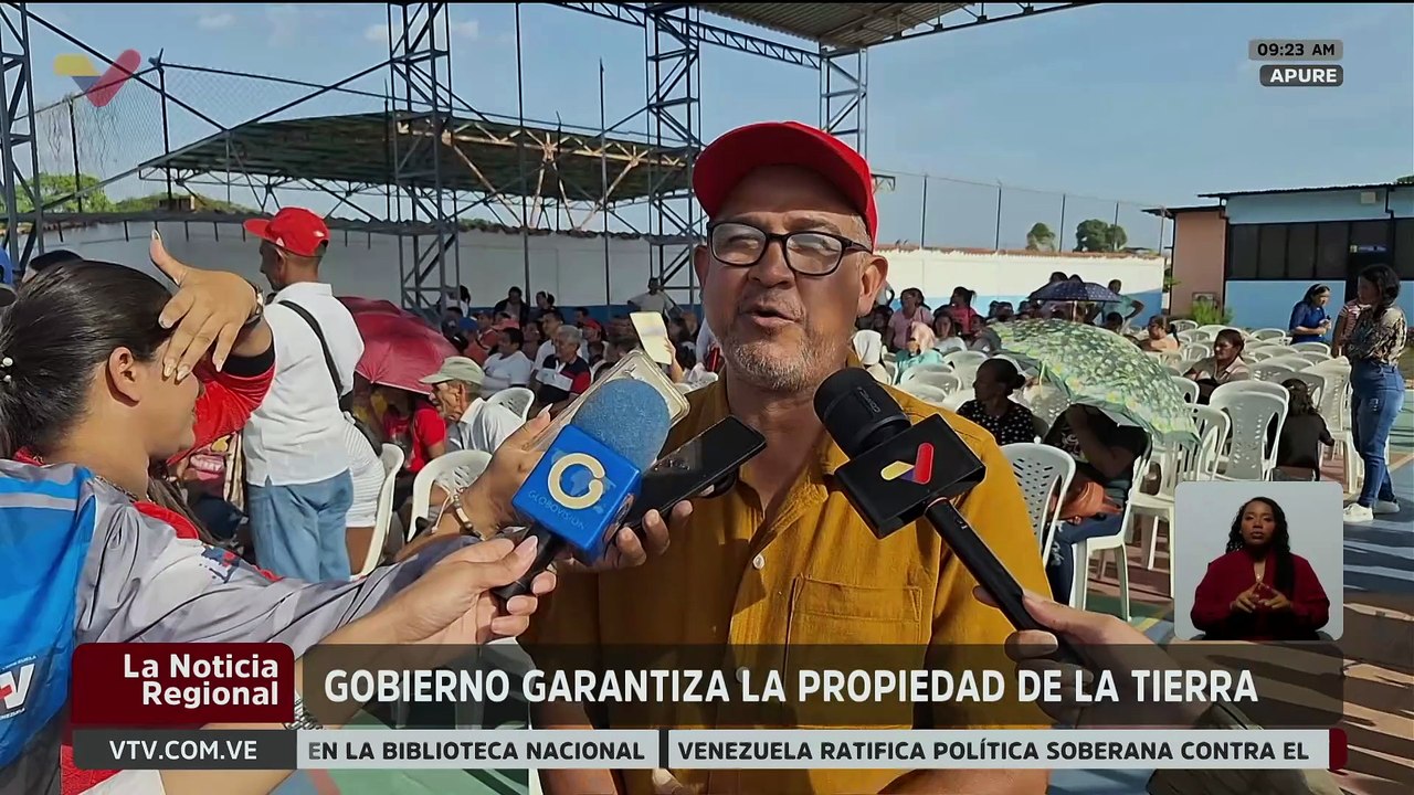 Apureños reciben la titularidad de la propiedad de sus tierras por el gobierno regional
