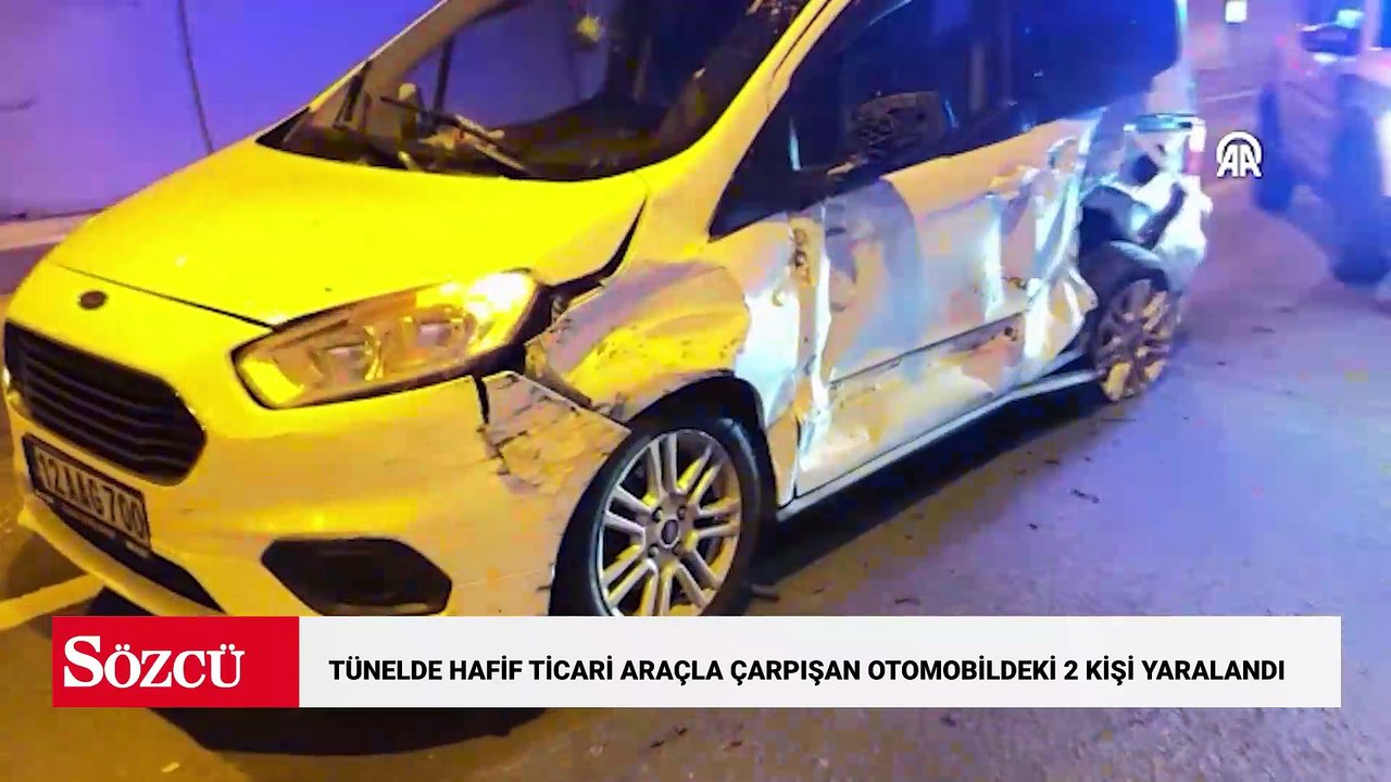 Bitlis'te tünelde hafif ticari araçla çarpışan otomobildeki 2 kişi yaralandı