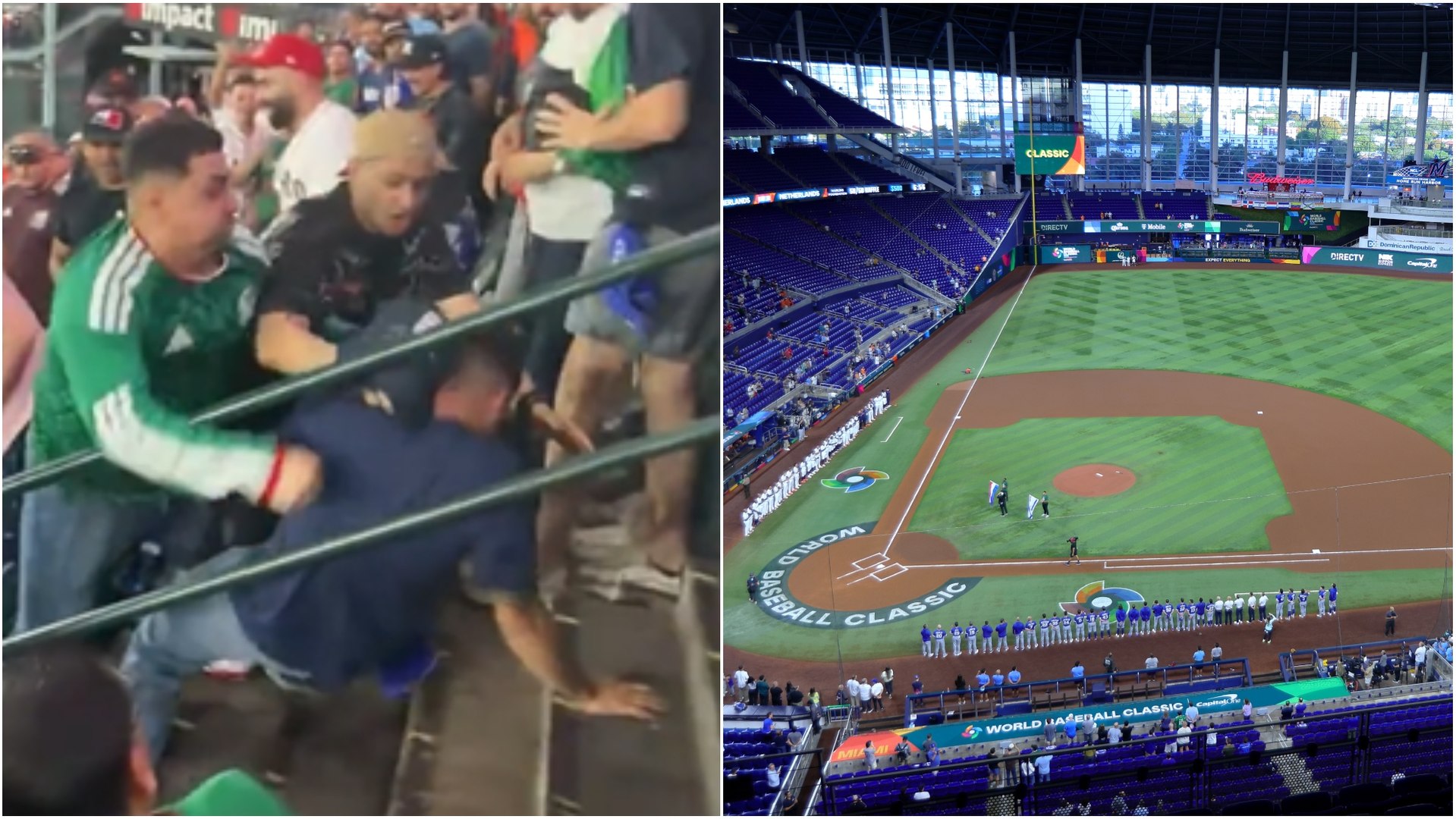 Pelea a puñetazo limpio en el Clásico Mundial de Béisbol entre México y Estados Unidos