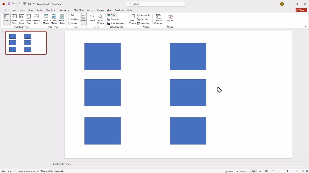 MS PowerPoint 4 Using Alignment Guides
