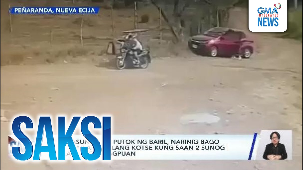 Magkasunod na putok ng baril, narinig bago magliyab ang pulang kotse kung saan 2 sunog na labi ang natagpuan | Saksi