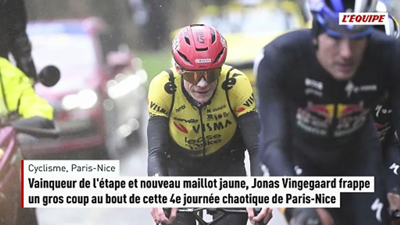 Vainqueur de l'étape et nouveau maillot jaune, Jonas Vingegaard frappe un gros coup au bout de cette 4e journée - Cyclisme - Paris-Nice