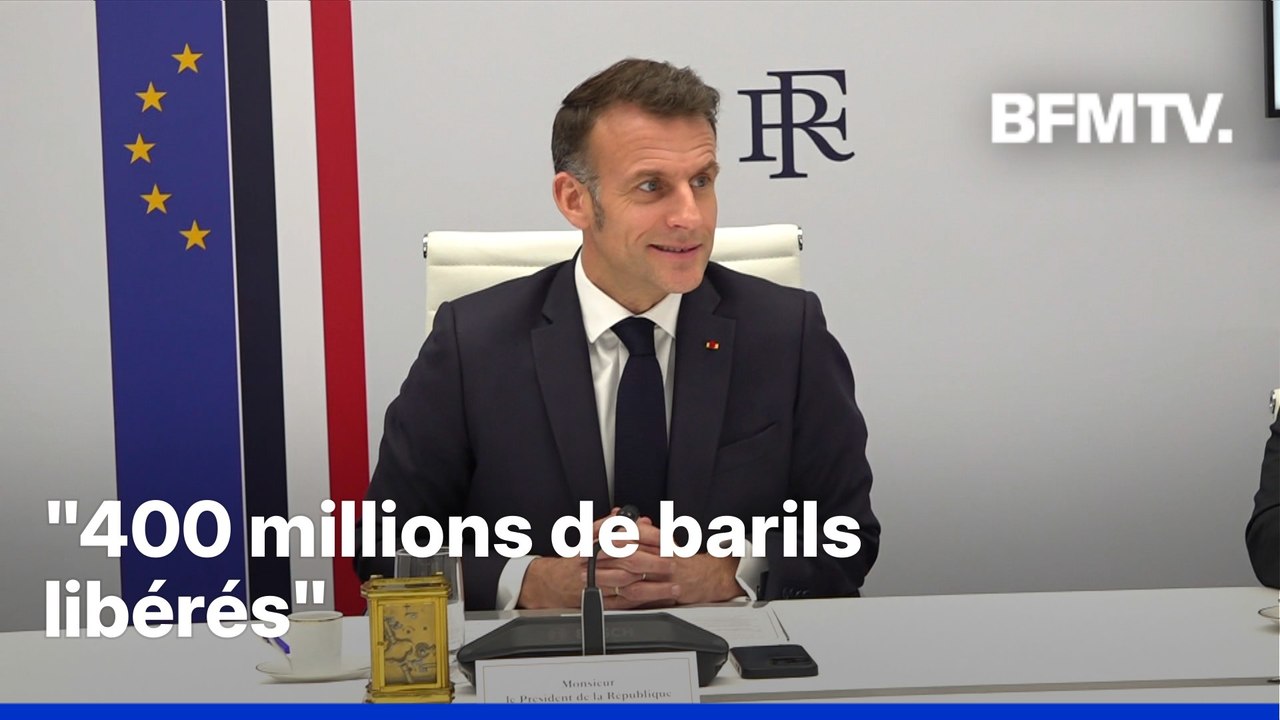 Détroit d'Ormuz bloqué: Emmanuel Macron annonce la libération de "400 millions de barils de nos réserves"