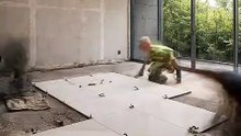Watch This Amazing Floor Tiling Process 🔥 _ Construction Timelapse