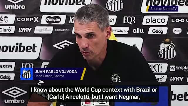 Santos boss addresses Neymar doubts as star misses match in front of Ancelotti