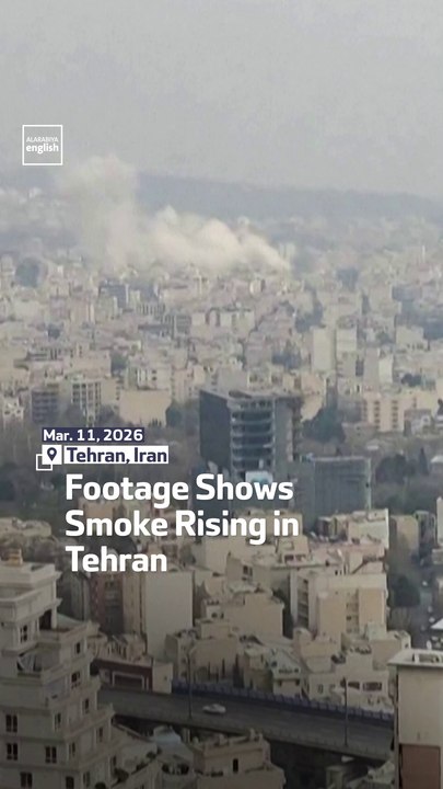 Footage Shows Smoke Rising in Tehran