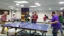 مرتضى يواجه رئيس بريزنتيشن في مباراة تنس طاولة