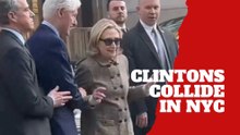 Bill Clinton stumbles into Hillary Clinton in viral NYC street moment