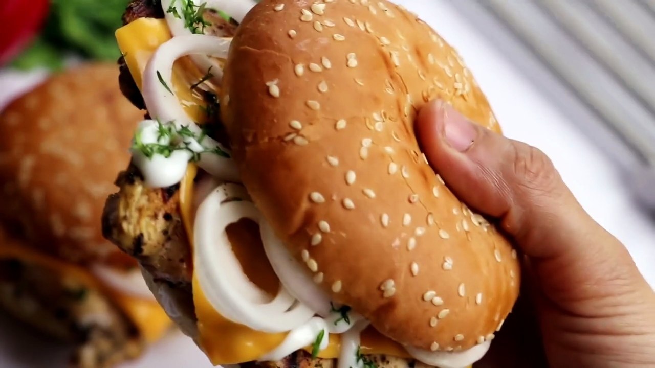 Grilled Chicken Burger 1080p