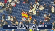 El Real Madrid no prohíbe las banderas de España en el Bernabéu