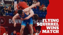 Russian wrestler hits “flying squirrel” move at buzzer to steal victory