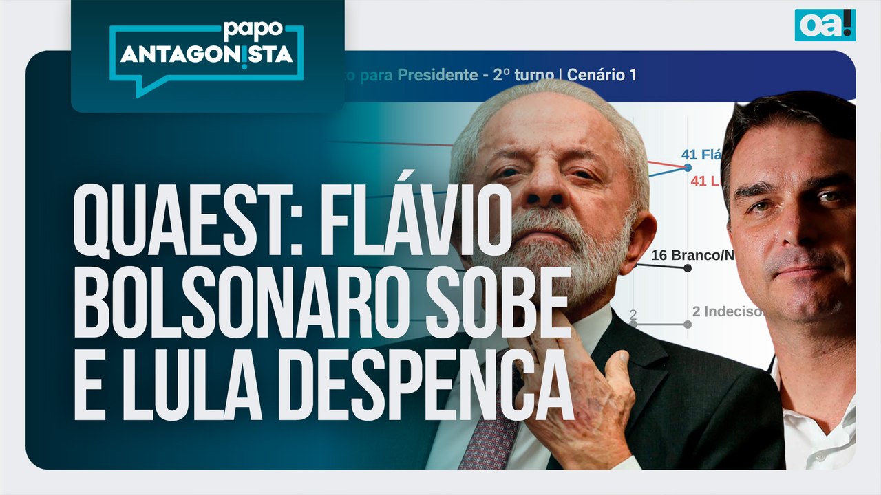 Quaest: Flávio Bolsonaro sobe e Lula despenca | Papo Antagonista - 11/03/2026