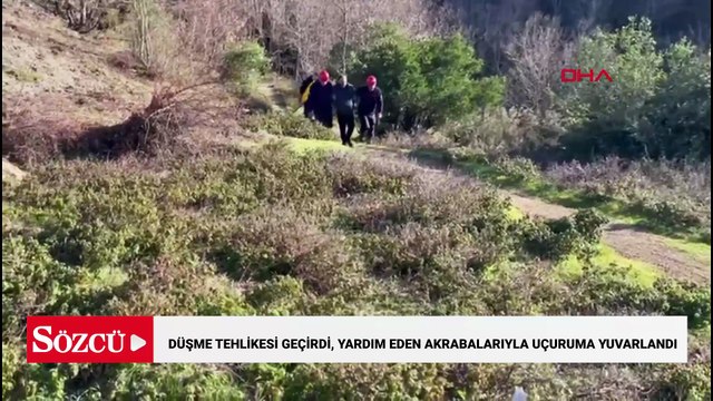 Dereye düşme tehlikesi geçirdi, yardım eden akrabalarıyla uçuruma yuvarlandı: 1 ölü, 3 yaralı