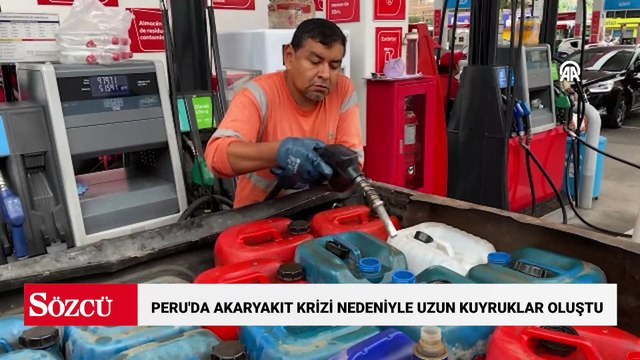 Peru'da akaryakıt krizi nedeniyle istasyonlarda uzun kuyruklar oluştu