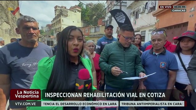 Autoridades de Caracas inspecciona rehabilitación vial en la parroquia San José