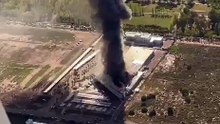 VIDEO desde el aire - INCENDIO CASINO de San Martin