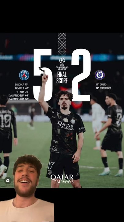 🔥 PSG – CHELSEA : FESTIVAL AU PARC DES PRINCES !Le PSG s’impose 5-2 contre Chelsea dans ce huitième de finale aller de Ligue des Champions et prend une grosse option pour les quarts ! ⚽🔥