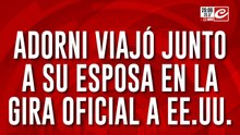 Adorni viajó junto a su esposa en la gira oficial a EE.UU.