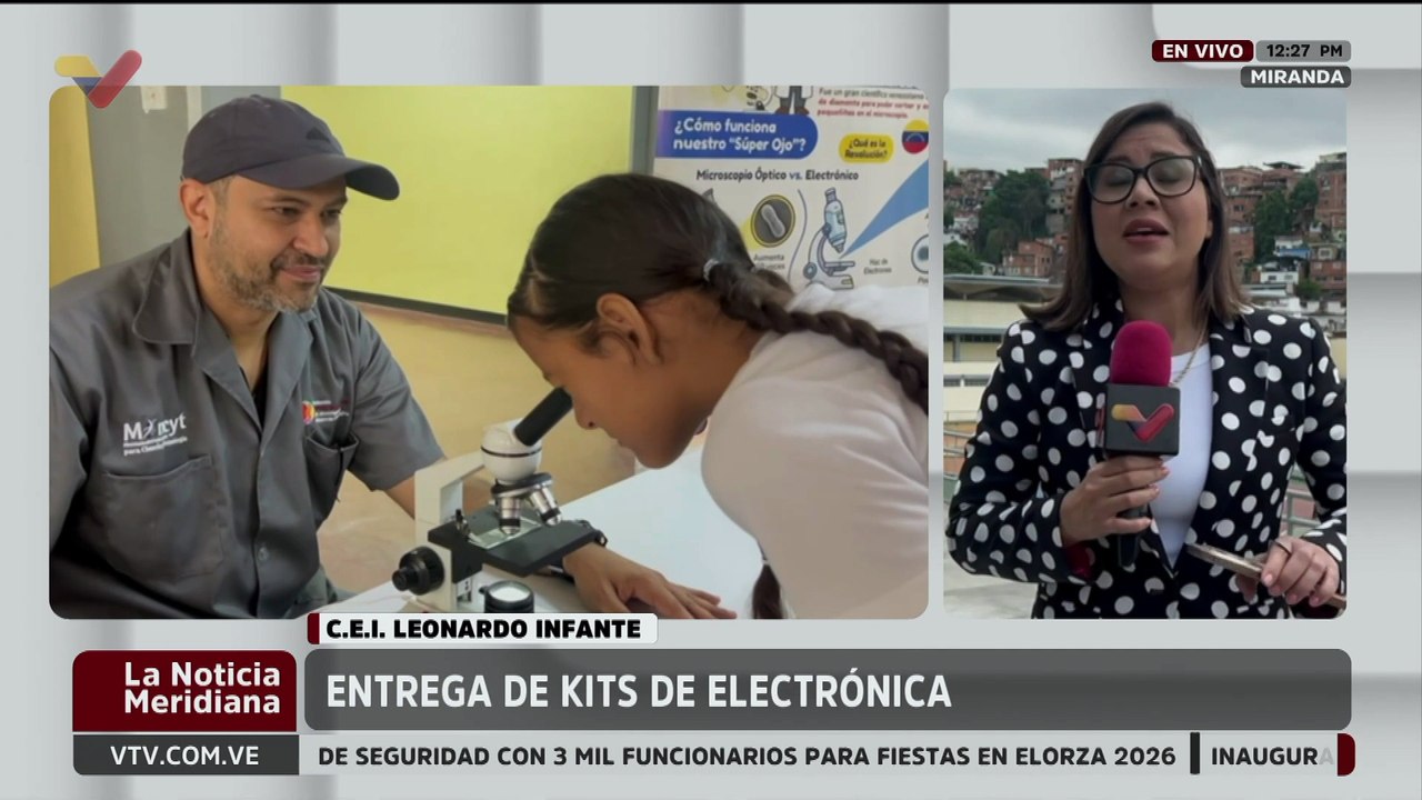 Programa "Pequeños Ingenieros" entrega 2 mil kits de electrónica en escuelas técnicas