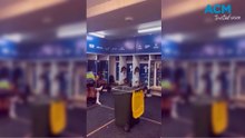A leak inside the change room at Canberra Stadium