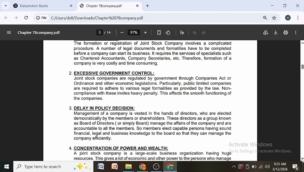 demerits of joint stock company