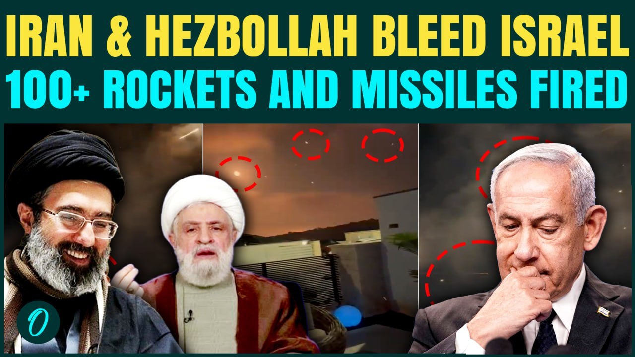 Iran & Hezbollah Rain 100+ Missiles And Rockets On Israel | Iron Dome Fails In Tel Aviv, Haifa Skies