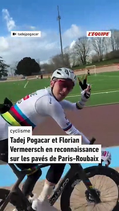 Tadej Pogacar reconnaît une deuxième fois Paris-Roubaix avec son coéquipier Florian Vermeersch - Cyclisme - Paris-Roubaix