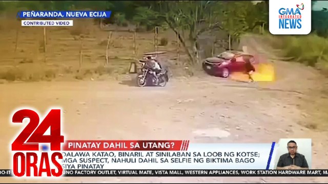 Dalawa katao, binaril at sinilaban sa loob ng kotse; mga suspect, nahuli dahil sa selfie ng biktima bago siya pinatay | 24 Oras