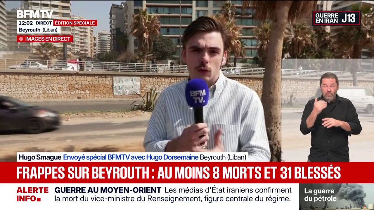 Guerre au Moyen-Orient: 8 morts à Beyrouth après des frappes israéliennes, selon un nouveau bilan