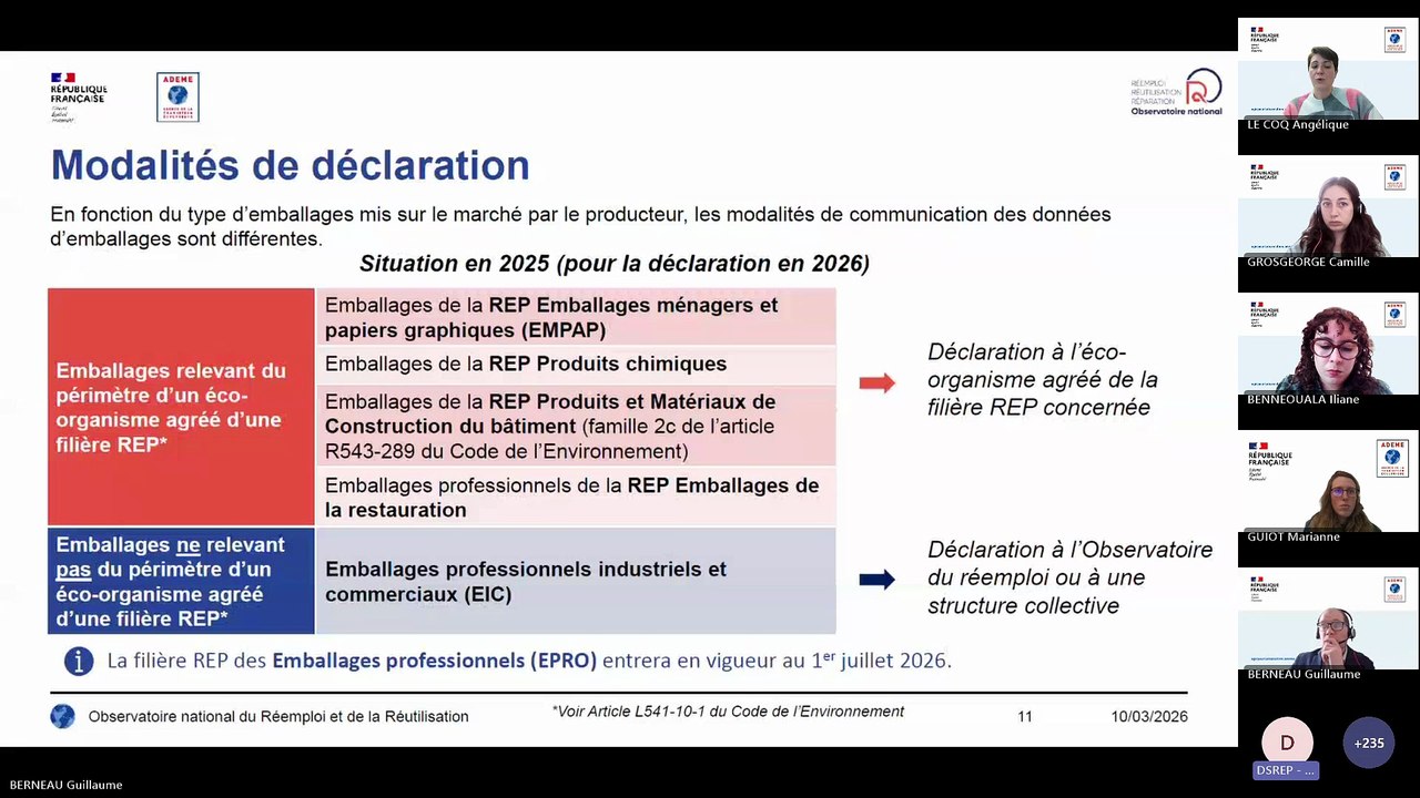 Webinaire n°2 ADEME - Déclaration du réemploi des emballages industriels et commerciaux - 2026