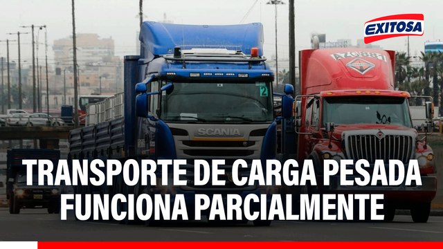 Transporte de carga pesada funciona parcialmente pese a paro convocado