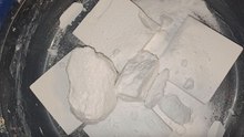 Calming visuals of gym chalk being gently crushed into powder *ASMR*