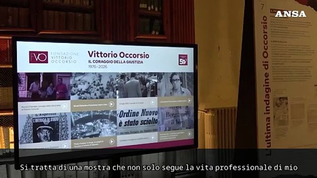 Inaugurata a Roma la mostra su Vittorio Occorsio Il coraggio della giustizia 1976-2026