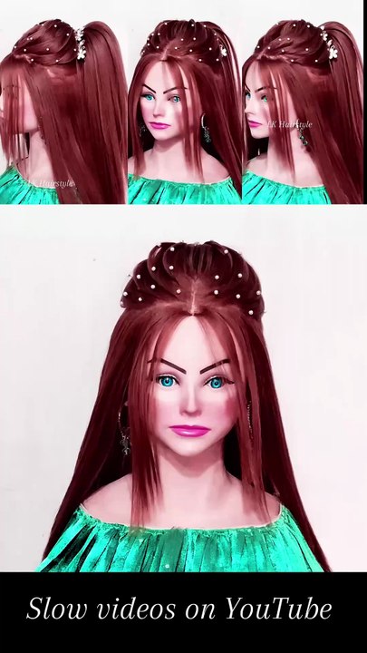 High ponytail hairstyle 🎀