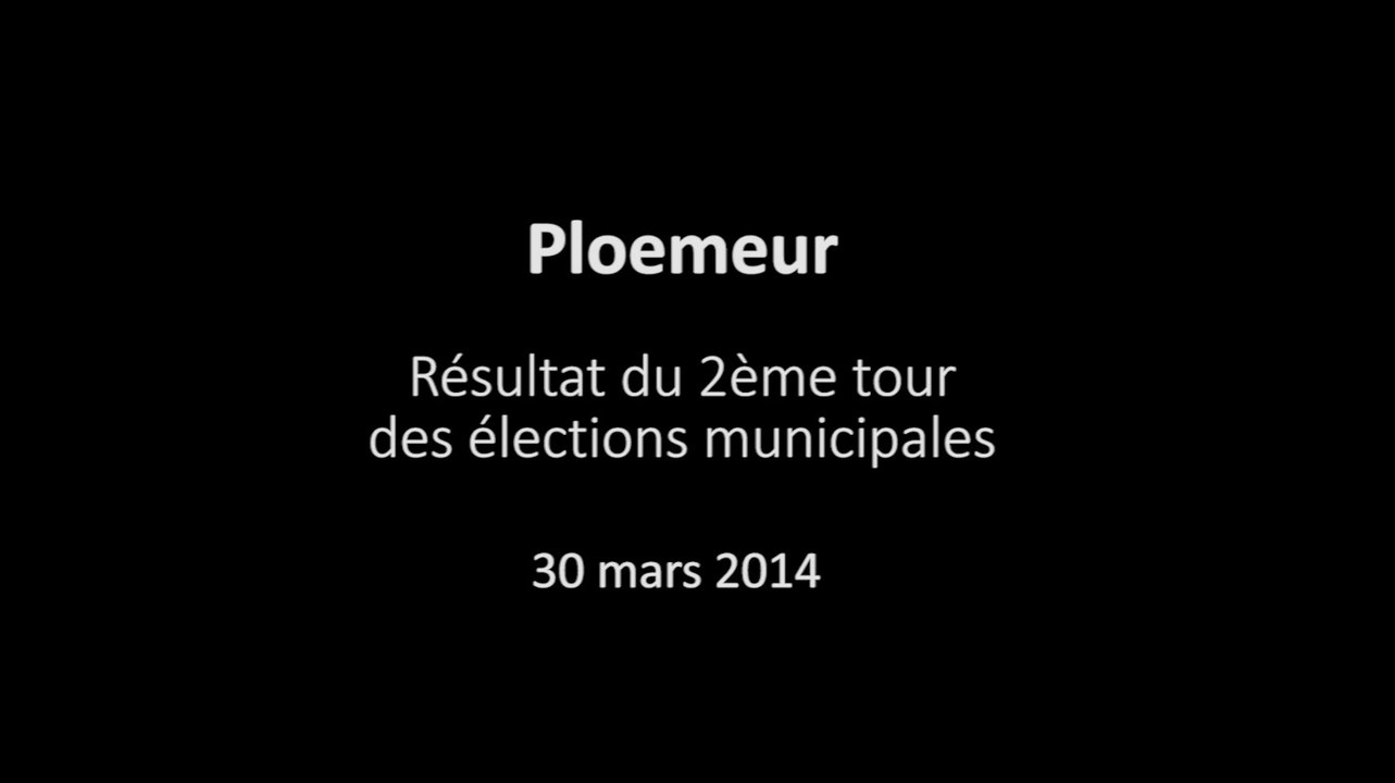 2014 Ploemeur Résultat des élections municipales du 2ème tour