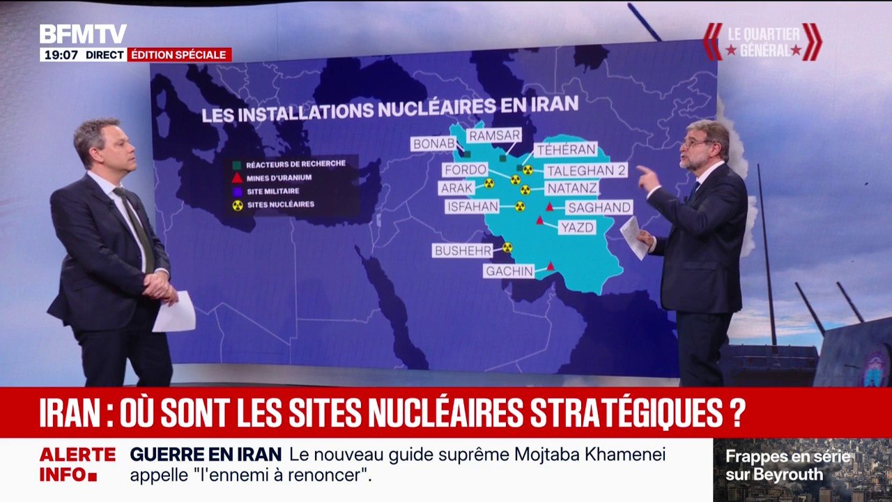 Guerre au Moyen-Orient: où sont les sites nucléaires stratégiques en Iran?