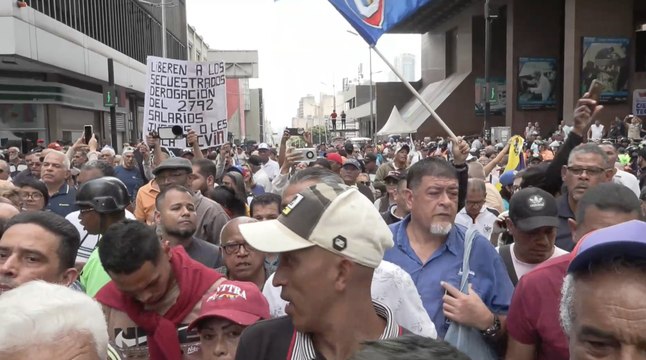 Trabajadores marchan en Venezuela por salarios dignos tras cuatro años sin ajuste