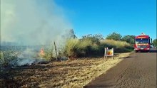 Grande incêndio em vegetação é registrado no 14 de Novembro