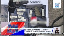 Nadisgrasyang rider, inaresto matapos mahulihan ng baril at hinihinalang shabu | Unang Balita