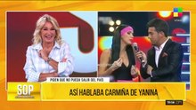 La reacción sin filtro de Yanina Latorre tras un video de Carmiña insultándola