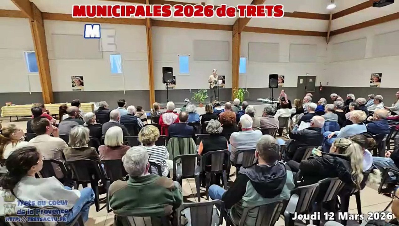 TRETS MUNICIPALES 2026 - Meeting-1erTour Arnaud Guiboud Ribaud 12mars 2026