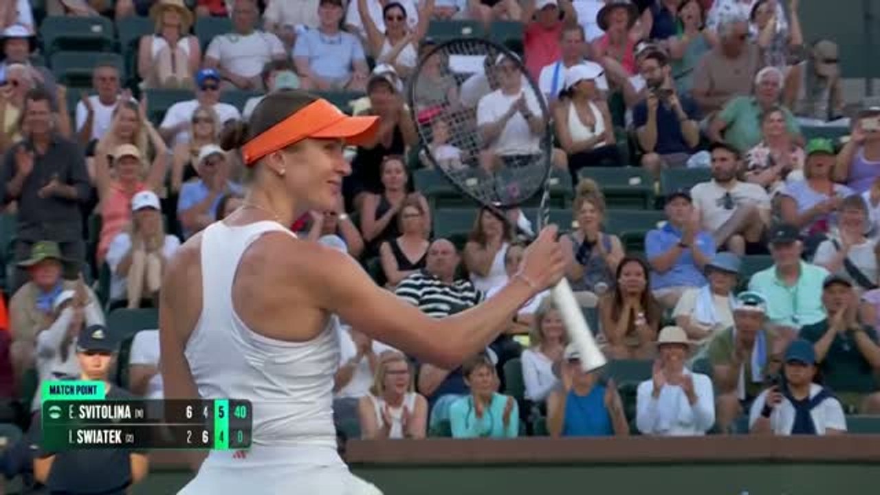 Svitolina upsets Swiatek at Indian Wells