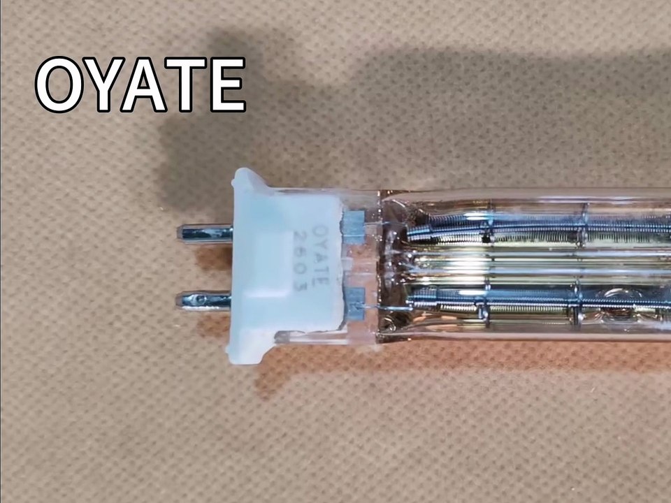 115V 530W Short Wave Quartz Twin Tube Infrared Heat Lamp with Pins Connector