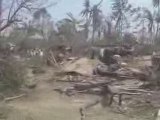 Footage of the destruction by the cyclone Nargis