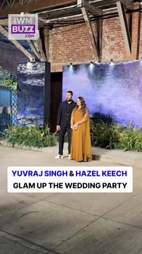 Yuvraj Singh and Hazel Keech brought effortless charm and star power to Kritika Kamra and Gaurav Kapur’s wedding party. The couple’s stylish appearance added an extra dose of glamour to the celebration.