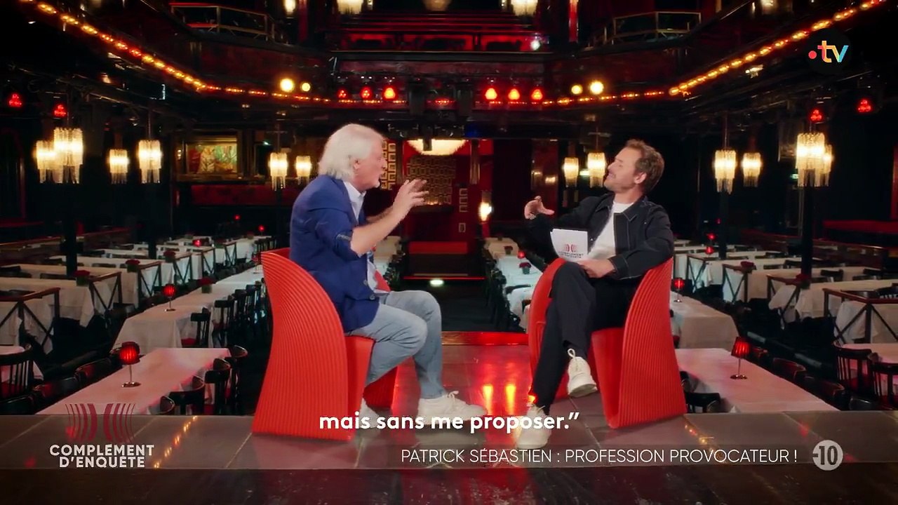 Complément d'Enquête - Vives tensions hier soir entre Patrick Sébastien et Tristan Waleckx : "Ce portrait à charge est un complot ou une commande de Mme Ernotte !"