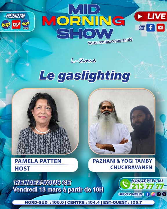 MID MORNING SHOW [ L - Zone ]: Pamela Patten reçoit Pazhani & Yogi Tamby Chuckravanen
