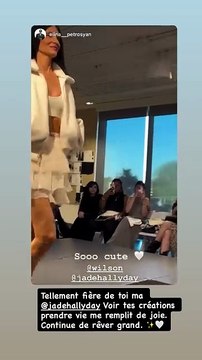 Capture d'écran de la story Instagram de Laeticia Hallyday.