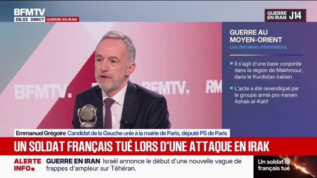 Je fais confiance au président de la République , déclare Emmanuel Grégoire, candidat à la mairie de Paris, à propos du positionnement de la France par rapport à la guerre au Moyen-Orient