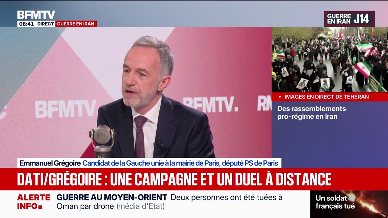 "Sarah Knafo est dans un groupe au Parlement européen où il y a des néo-nazis revendiqués", selon Emmanuel Grégoire, candidat de la Gauche unie à la mairie de Paris